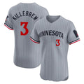 Punc M.Twins #3 Harmon Killebrew Player Gray Home Limited Elite Stitched Jerseys