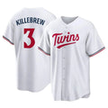 Punc M.Twins #3 Harmon Killebrew Player White Home Game Stitched Jerseys