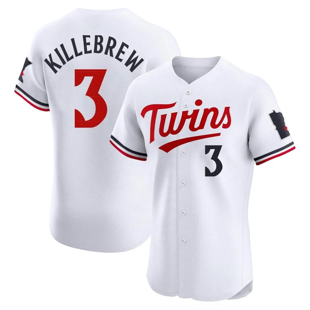 Punc M.Twins #3 Harmon Killebrew Player White Home Limited Elite Stitched Jerseys