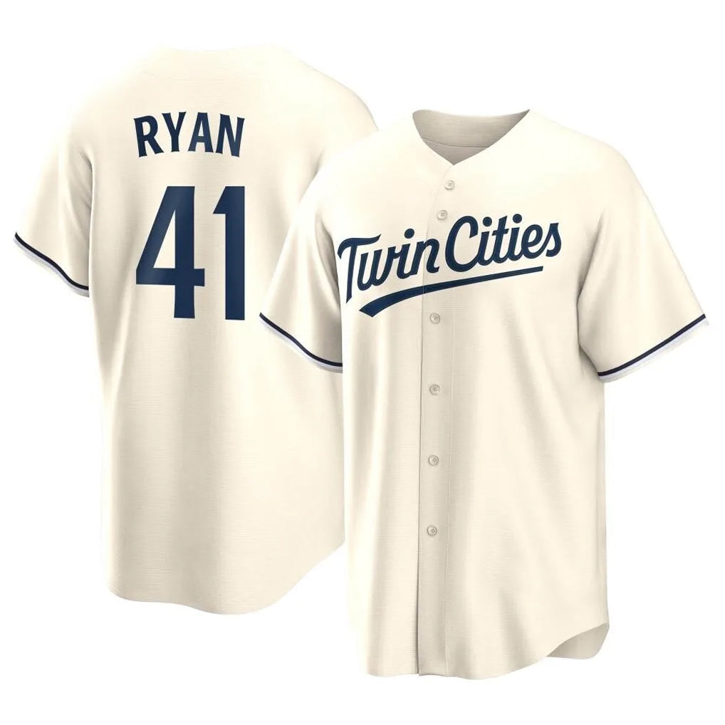 Punc M.Twins #41 Joe Ryan Player Cream Game Limited Home Stitched Jerseys