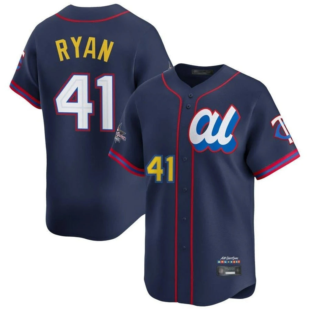 Punc M.Twins #41 Joe Ryan Player Navy All-star Game Limited Home Stitched Jerseys