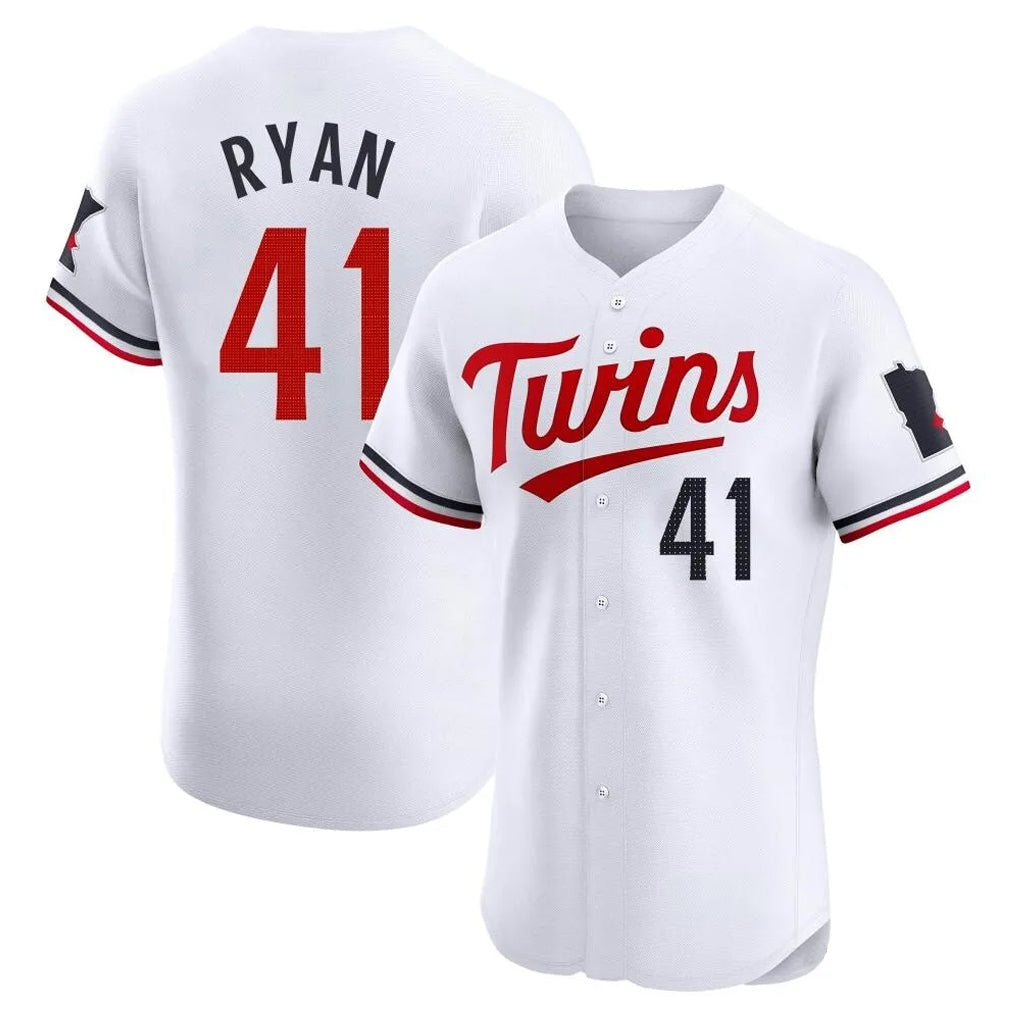 Punc M.Twins #41 Joe Ryan Player White Home Limited Elite Stitched Jerseys