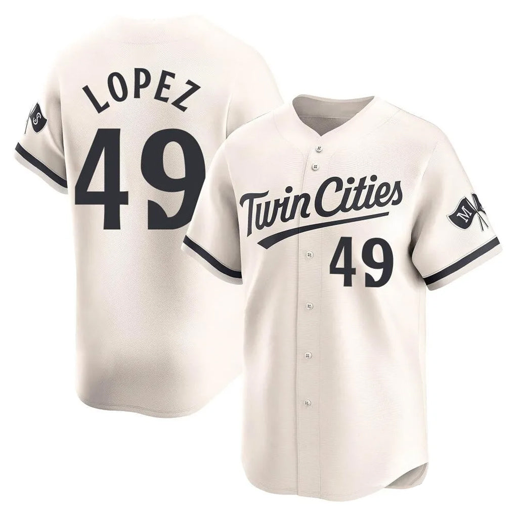 Punc M.Twins #49 Pablo Lopez Player Cream Home Limited Stitched Jerseys
