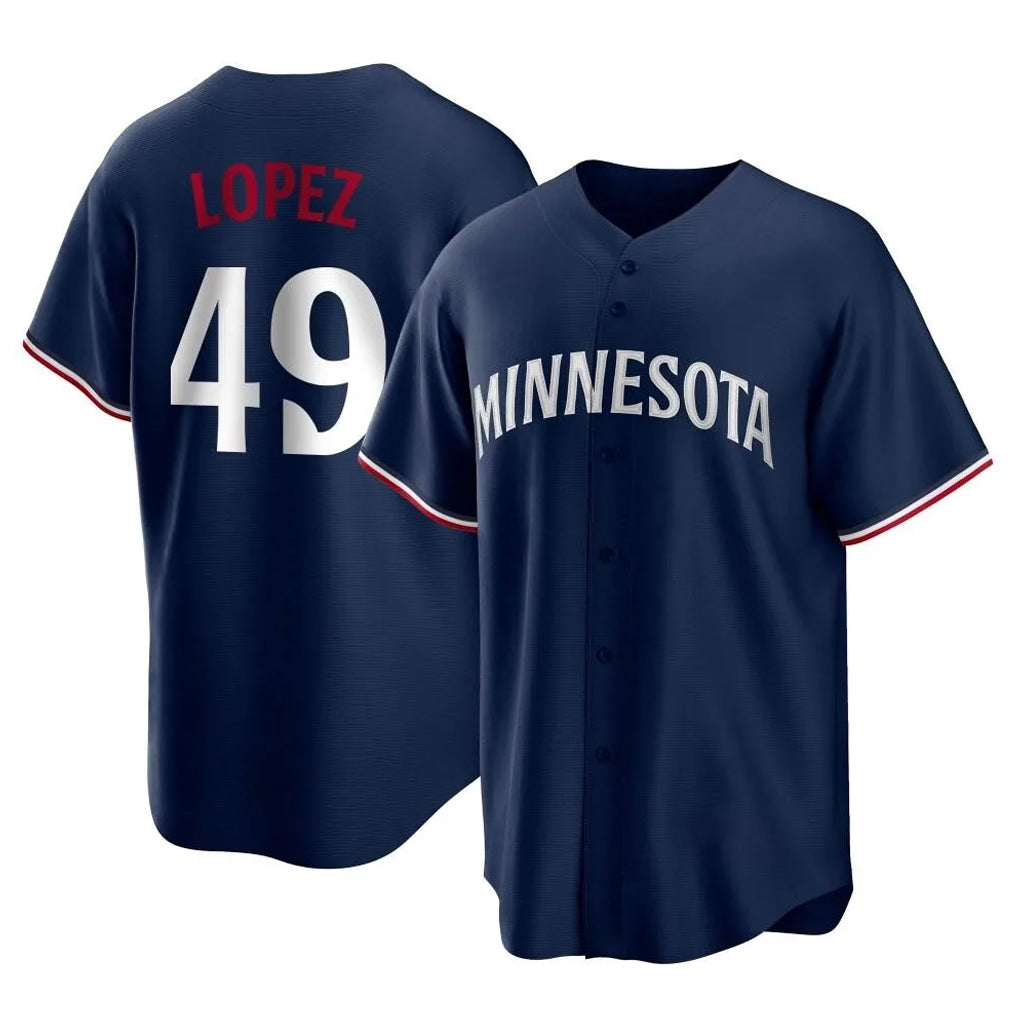 Punc M.Twins #49 Pablo Lopez Player Navy Replica Alternate Home Stitched Jerseys