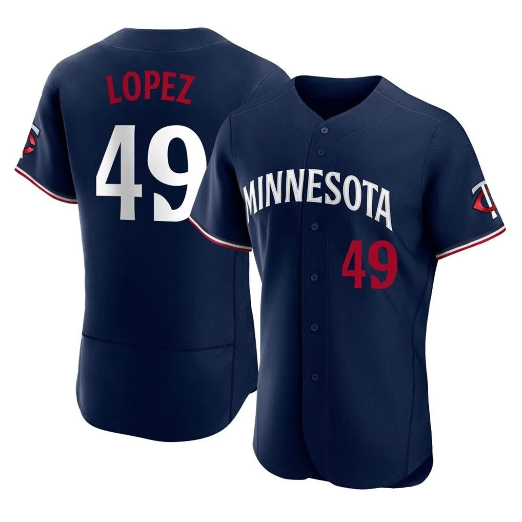 Punc M.Twins #49 Pablo Lopez Player Navy Replica Home Limited Elite Stitched Jerseys