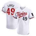 Punc M.Twins #49 Pablo Lopez Player White Home Limited Elite Stitched Jerseys