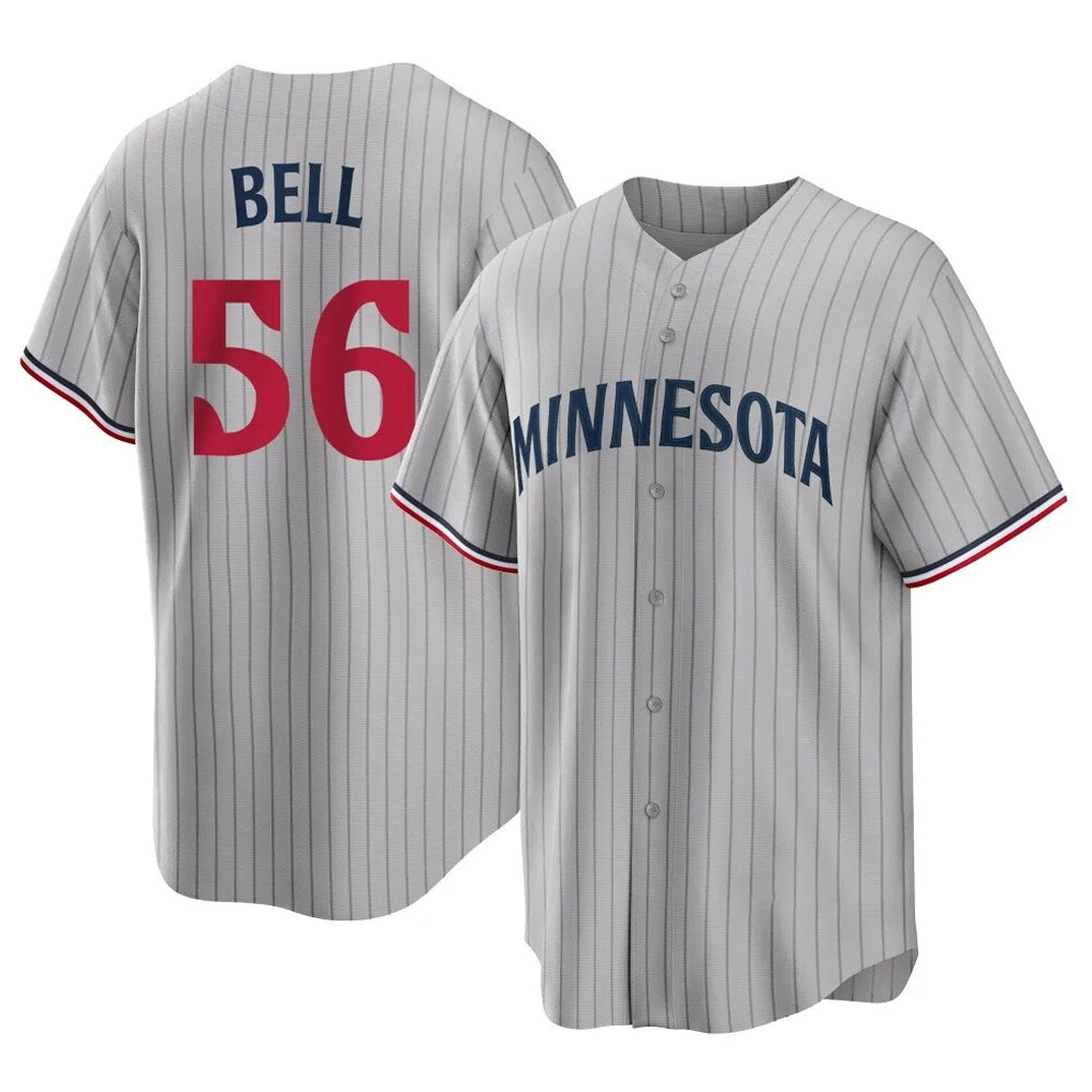 Punc M.Twins #56 Josh Bell Player Gray Game Limited Home Stitched Jerseys