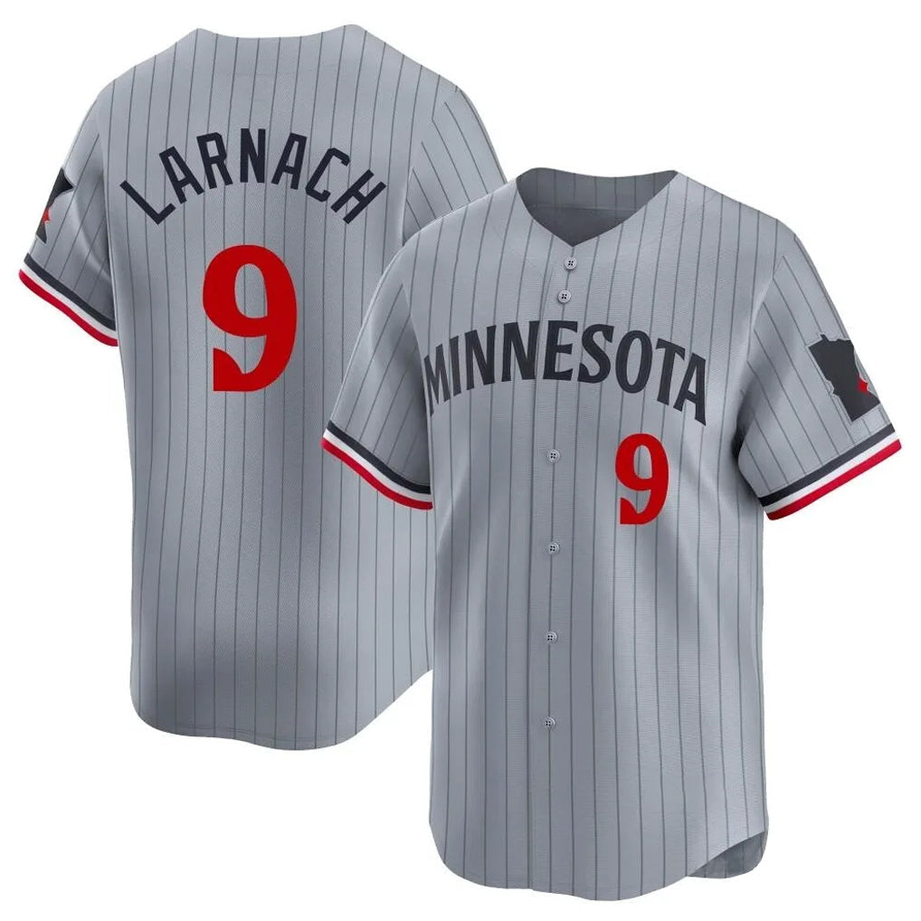 Punc M.Twins #9 Trevor Larnach Player Gray Home Limited Stitched Jerseys