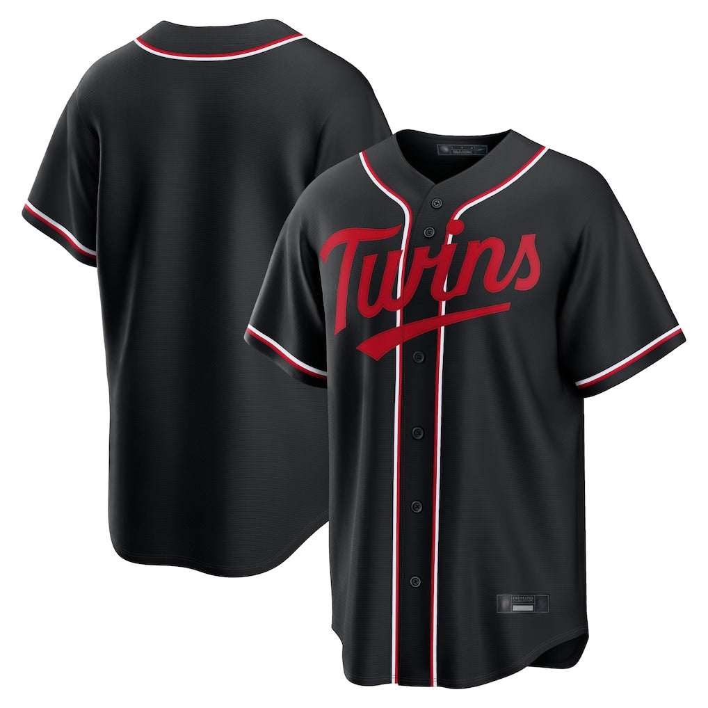 Punc Minnesota Twins Blank Player Black Fashion Out Home Limited Stitched Jerseys