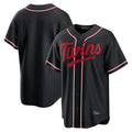 Punc Minnesota Twins Blank Player Black Fashion Out Home Limited Stitched Jerseys