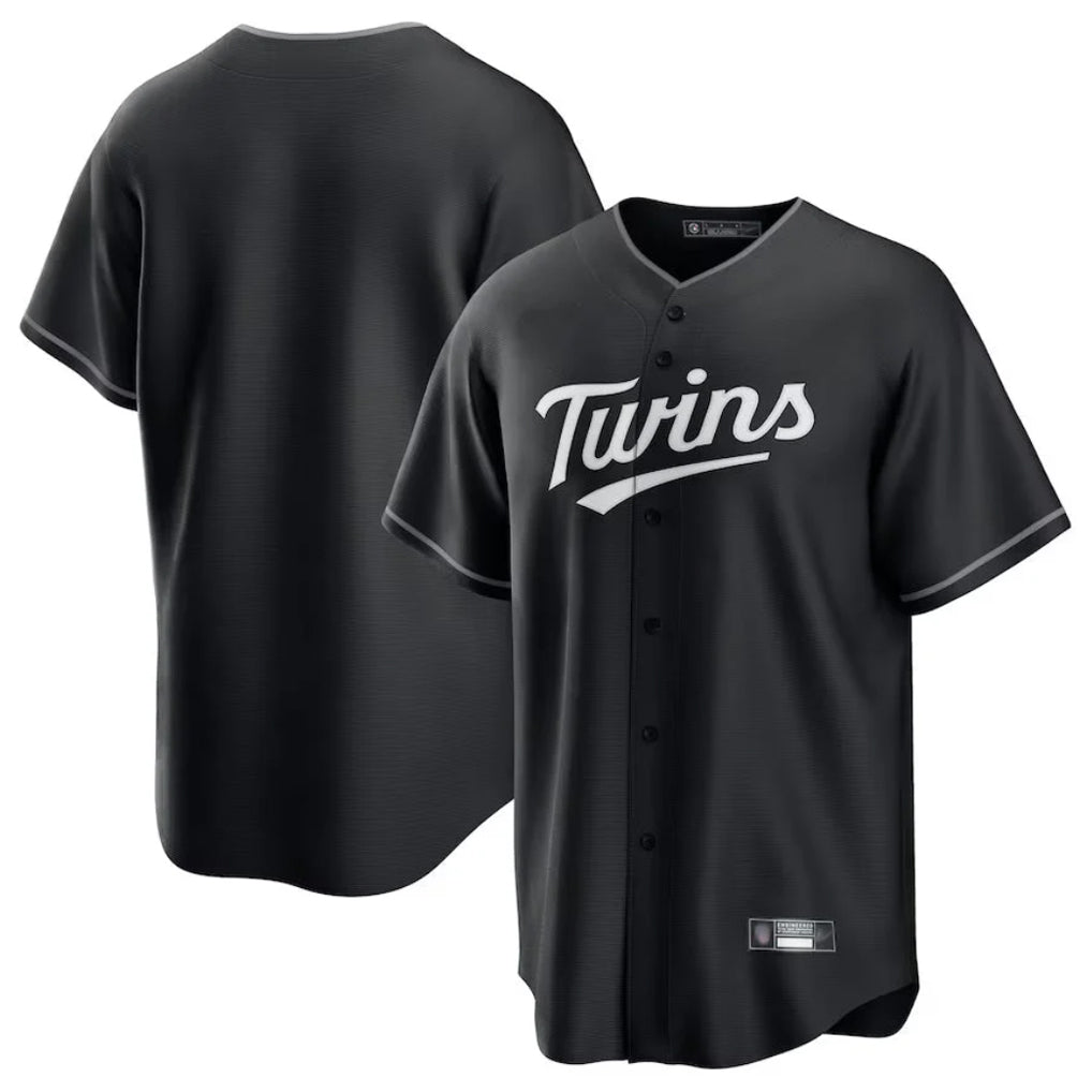 Punc Minnesota Twins Blank Player Black Home Game Stitched Jerseys