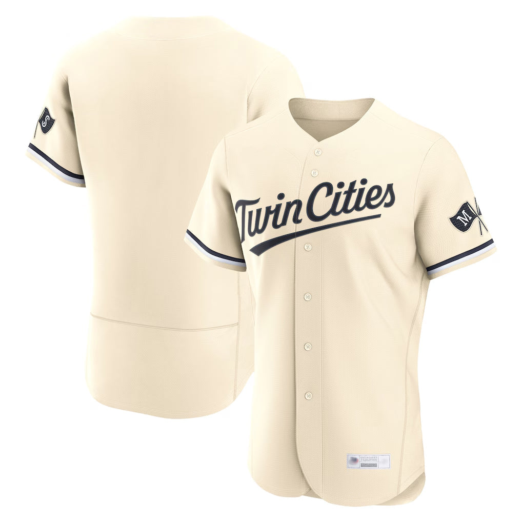 Punc Minnesota Twins Blank Player Cream Home Limited Elite Stitched Jerseys