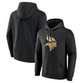 Punc MN.Vikings Black LOGO Pullover Hoodies Limited Game Blank Player Stitched Jerseys