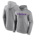 Punc MN.Vikings Gray LOGO Pullover Hoodies Home Game Blank Player Stitched Jerseys