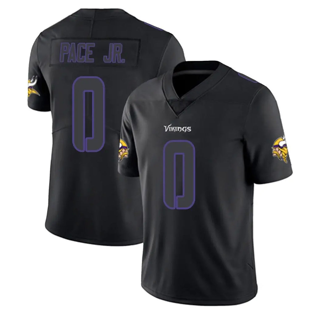 Punc MN.Vikings #0 Ivan Pace Jr. Player Black Impact LImited Home Game Stitched Jerseys