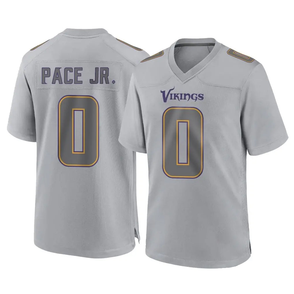 Punc MN.Vikings #0 Ivan Pace Jr. Player Gray Atmosphere Fashion Home Game Stitched Jerseys