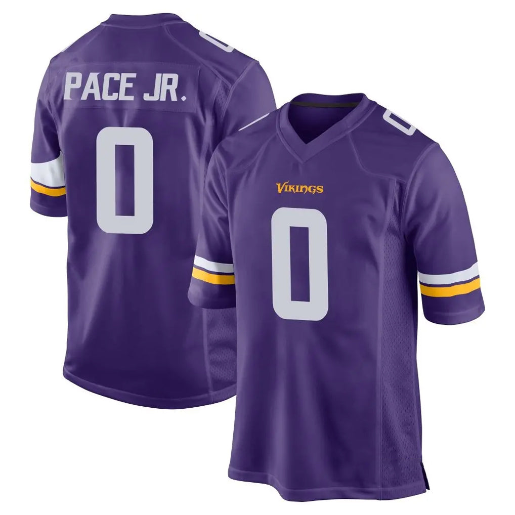 Punc MN.Vikings #0 Ivan Pace Jr. Player Purple Home Game Stitched Jerseys