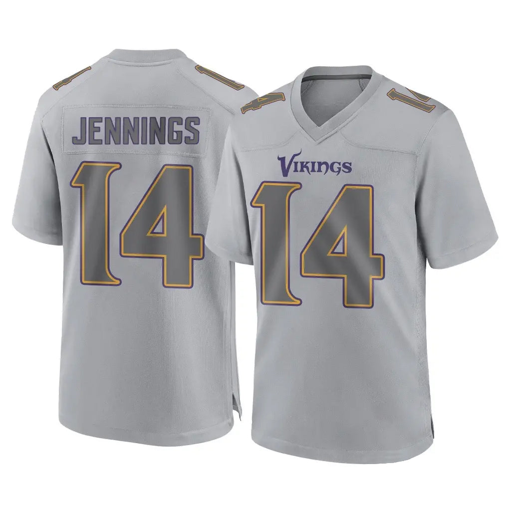 Punc MN.Vikings #14 Jauan Jennings Player Gray Atmosphere Fashion Home Game Stitched Jerseys