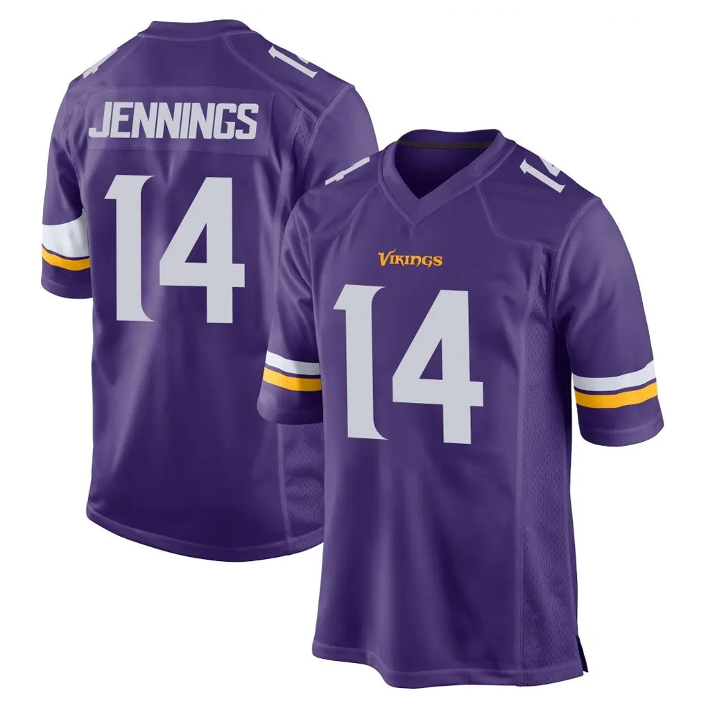 Punc MN.Vikings #14 Jauan Jennings Player Purple Home Game Stitched Jerseys