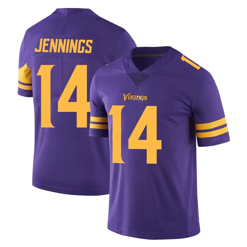 Punc MN.Vikings #14 Jauan Jennings Player Purple Limited Color Rush Home Game Stitched Jerseys