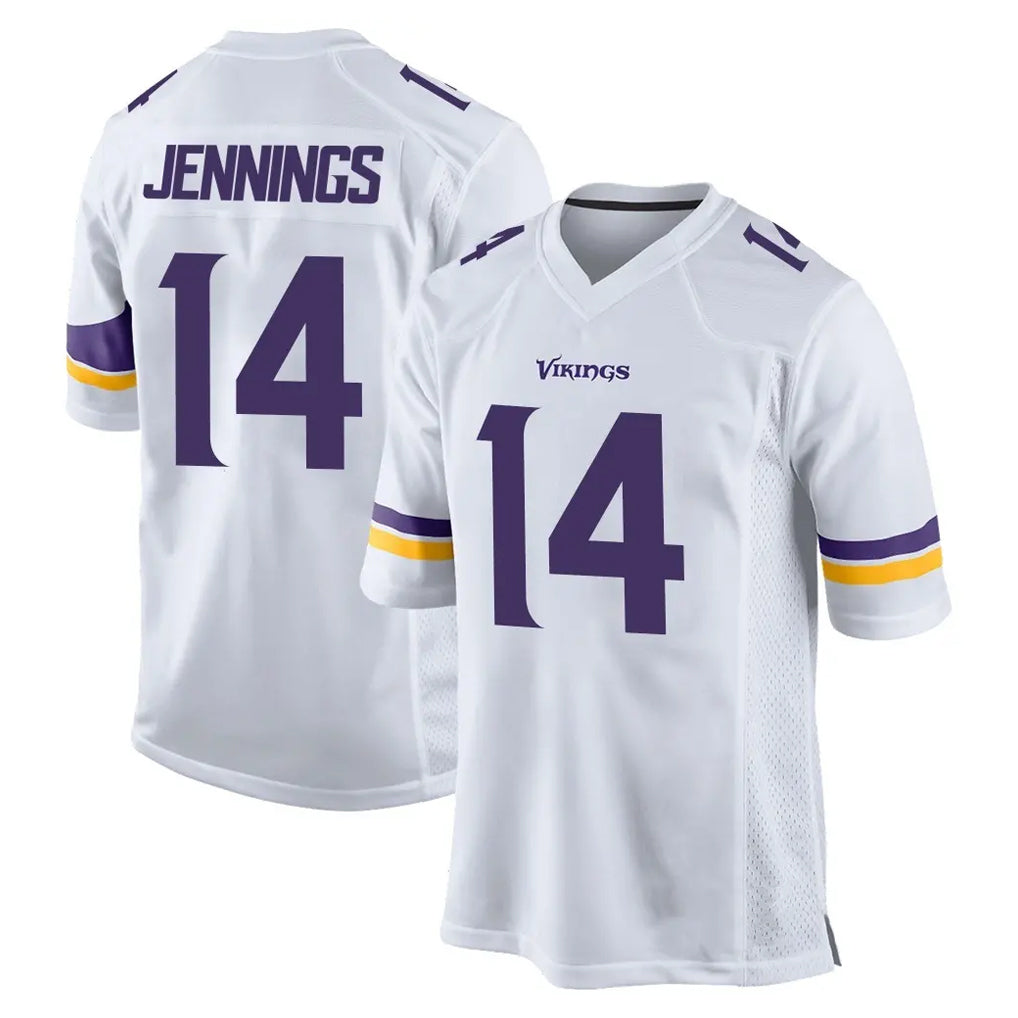 Punc MN.Vikings #14 Jauan Jennings Player White Home Game Stitched Jerseys