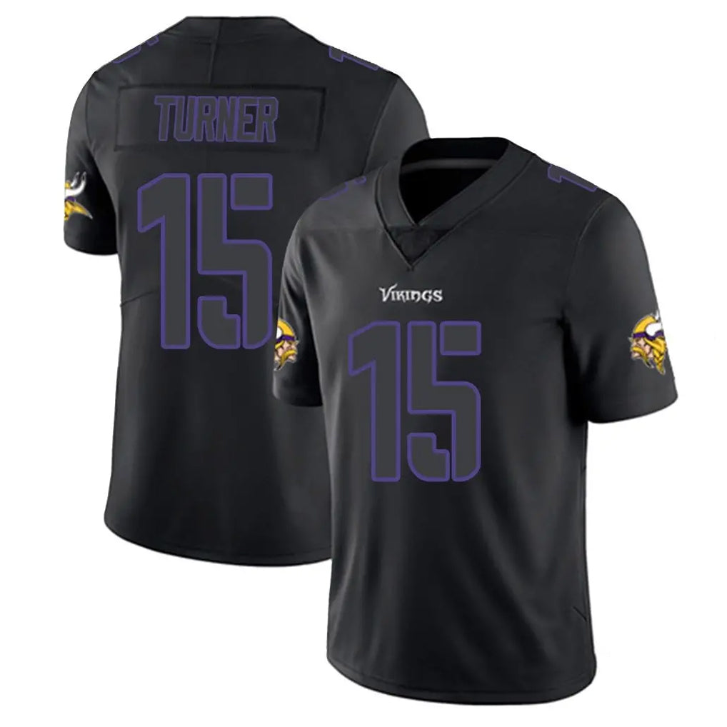 Punc MN.Vikings #15 Dallas Turner Player Black Impact LImited Home Game Stitched Jerseys