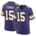 Punc MN.Vikings #15 Dallas Turner Player Purple Classic Home Game Stitched Jerseys