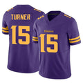 Punc MN.Vikings #15 Dallas Turner Player Purple Limited Alternate Vapor F.U.S.E. Home Game Stitched Jerseys