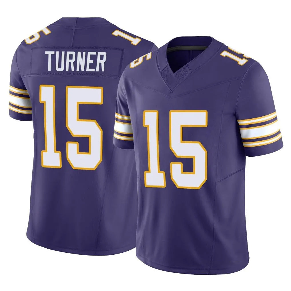 Punc MN.Vikings #15 Dallas Turner Player Purple Limited Classic Vapor F.U.S.E. Home Game Stitched Jerseys