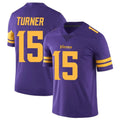 Punc MN.Vikings #15 Dallas Turner Player Purple Limited Color Rush Home Game Stitched Jerseys