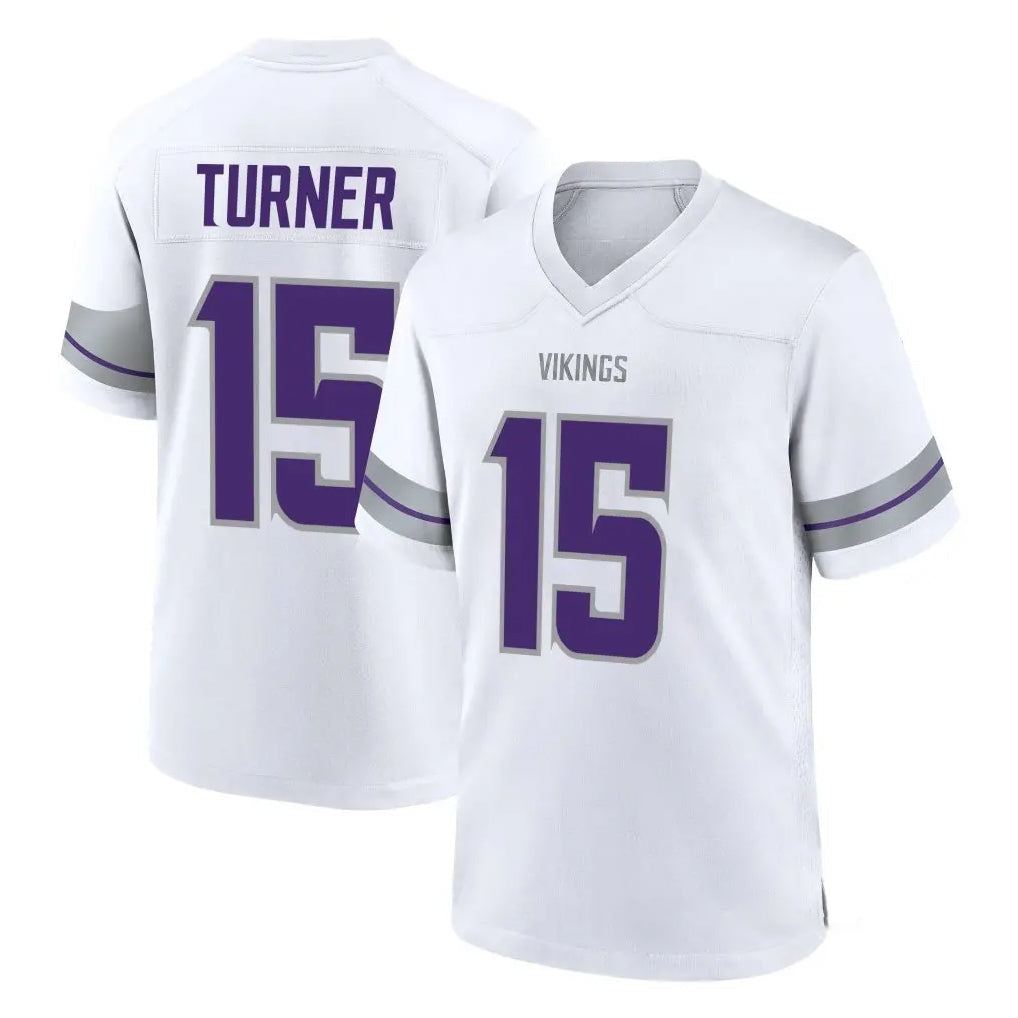 Punc MN.Vikings #15 Dallas Turner Player White Alternate Home Game Stitched Jerseys