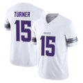 Punc MN.Vikings #15 Dallas Turner Player White Limited Alternate Vapor F.U.S.E. Home Game Stitched Jerseys
