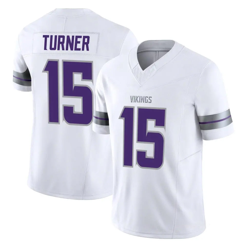 Punc MN.Vikings #15 Dallas Turner Player White Limited Alternate Vapor F.U.S.E. Home Game Stitched Jerseys