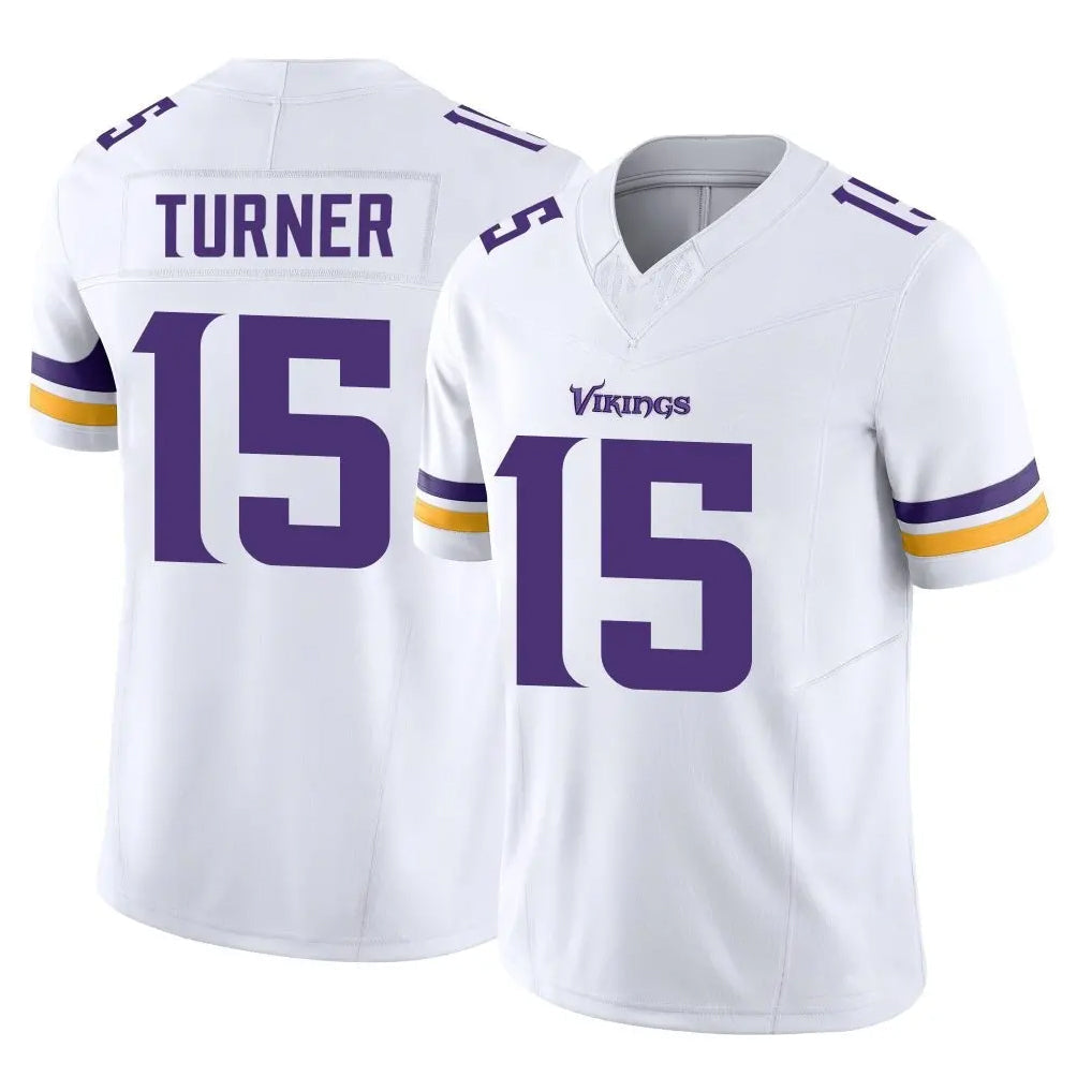 Punc MN.Vikings #15 Dallas Turner Player White Limited Vapor F.U.S.E. Home Game Stitched Jerseys