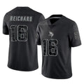 Punc MN.Vikings #16 Will Reichard Player Black Reflective LImited Home Game Stitched Jerseys