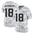 Punc MN.Vikings #18 Justin Jefferson Player Arctic Camo Salute To Service Limited Game Stitched Jerseys