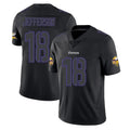 Punc MN.Vikings #18 Justin Jefferson Player Black Impact LImited Home Game Stitched Jerseys
