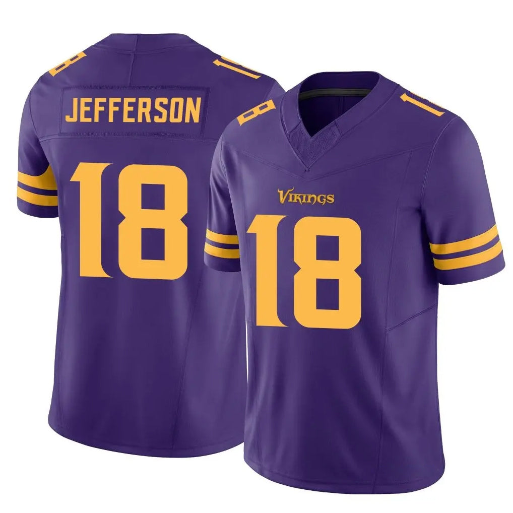 Punc MN.Vikings #18 Justin Jefferson Player Purple Limited Alternate Vapor F.U.S.E. Home Game Stitched Jerseys