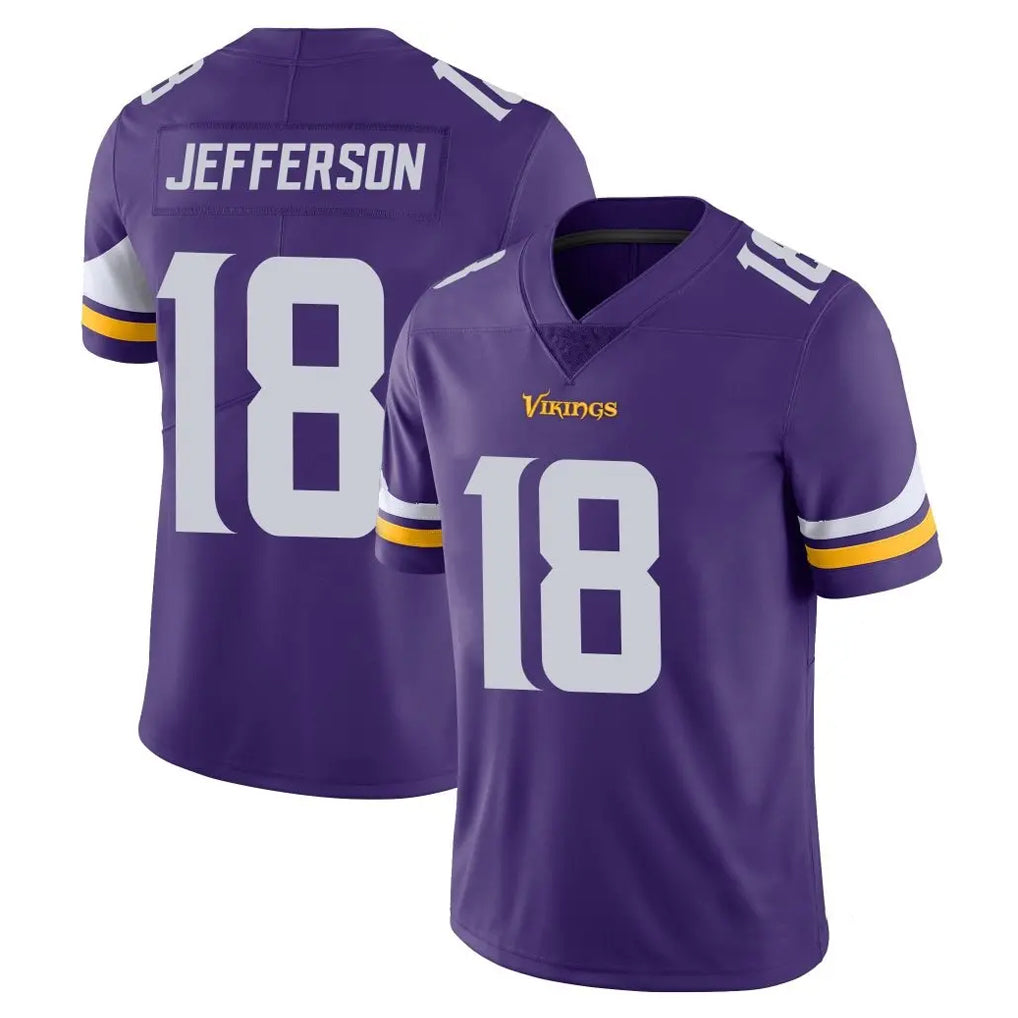 Punc MN.Vikings #18 Justin Jefferson Player Purple Limited Vapor Untouchable Home Game Stitched Jerseys