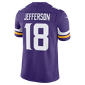Punc MN.Vikings #18 Justin Jefferson Purple Team Vapor F.U.S.E. Stitched Limited Jerseys