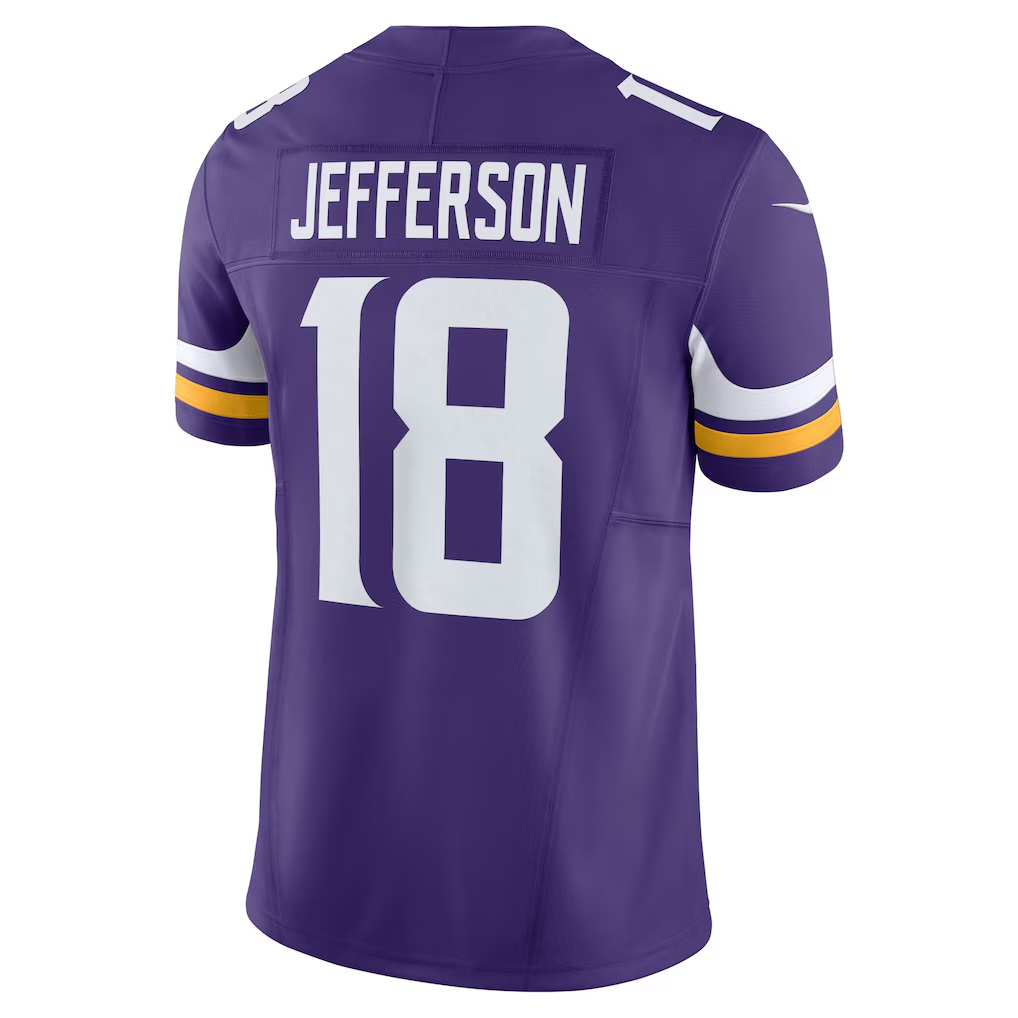 Punc MN.Vikings #18 Justin Jefferson Purple Vapor F.U.S.E. Limited Stitched Jerseys