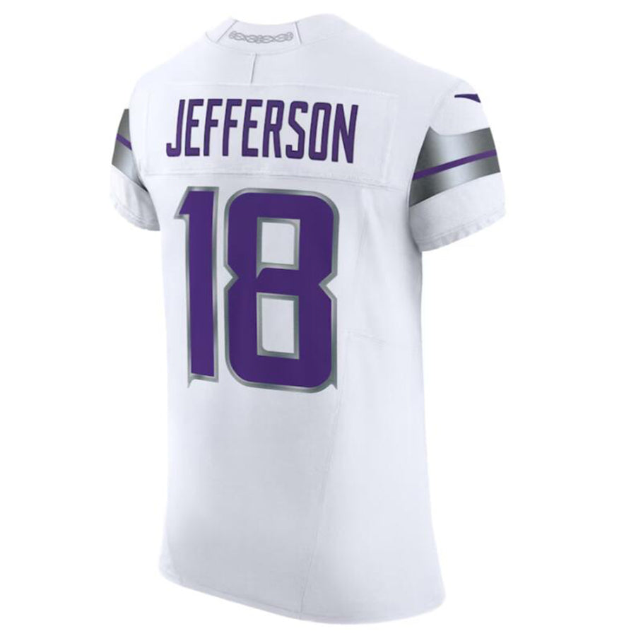 Punc MN.Vikings #18 Justin Jefferson White Alternate Vapor F.U.S.E. Elite Player American Stitched Jersey
