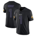Punc MN.Vikings #1 Kyler Murray Player Black Impact LImited Home Game Stitched Jerseys