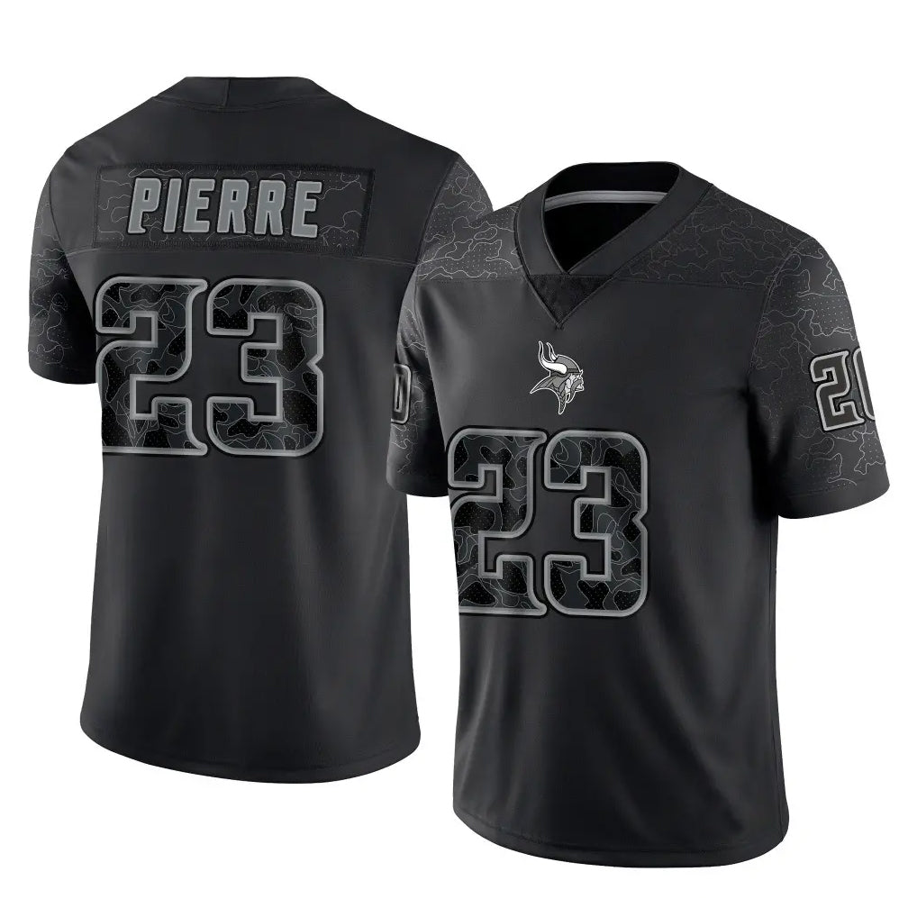 Punc MN.Vikings #23 James Pierre Player Black Reflective LImited Home Game Stitched Jerseys