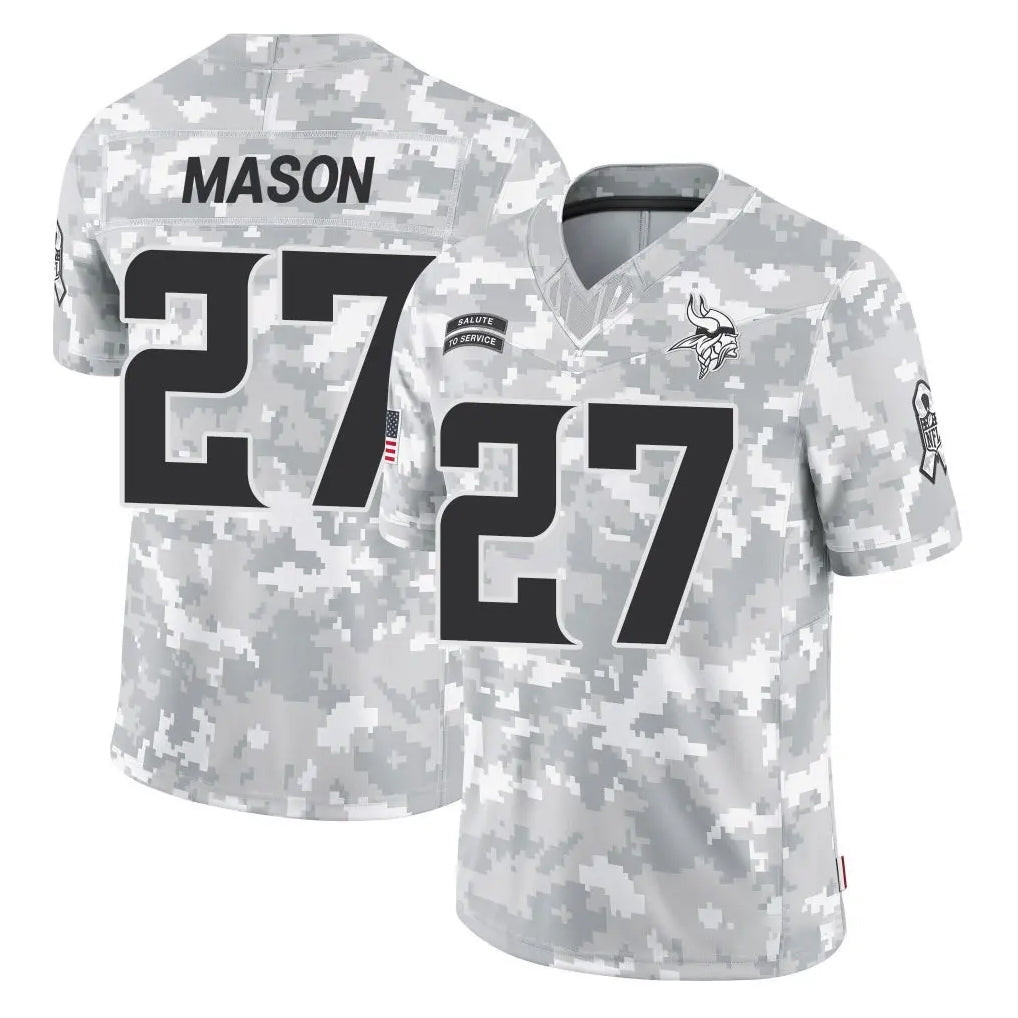 Punc MN.Vikings #27 Jordan Mason Player Arctic Camo Salute To Service Limited Game Stitched Jerseys