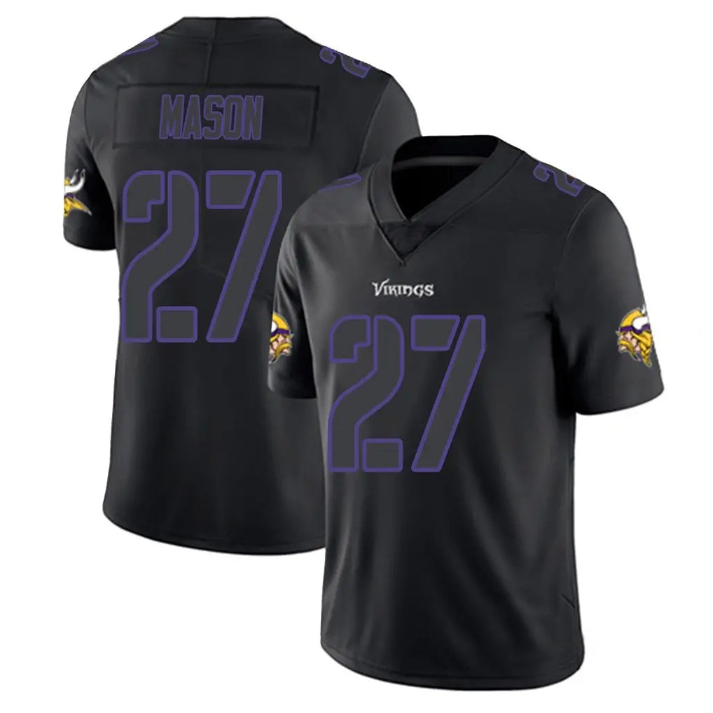 Punc MN.Vikings #27 Jordan Mason Player Black Impact LImited Home Game Stitched Jerseys