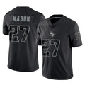 Punc MN.Vikings #27 Jordan Mason Player Black Reflective LImited Home Game Stitched Jerseys