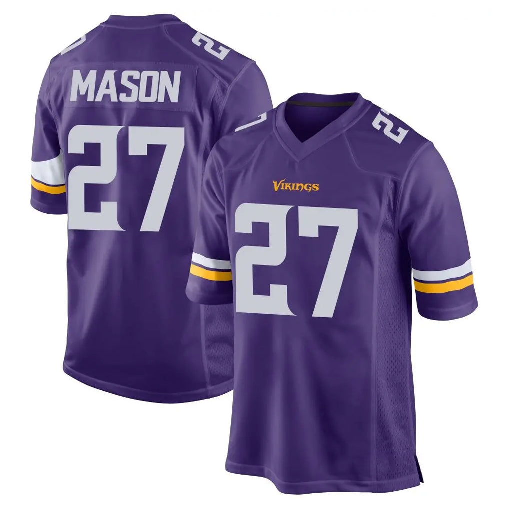 Punc MN.Vikings #27 Jordan Mason Player Purple Home Game Stitched Jerseys
