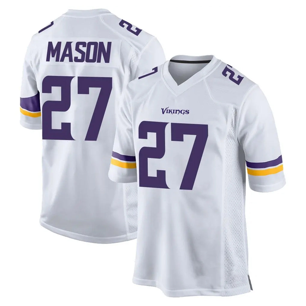 Punc MN.Vikings #27 Jordan Mason Player White Home Game Stitched Jerseys