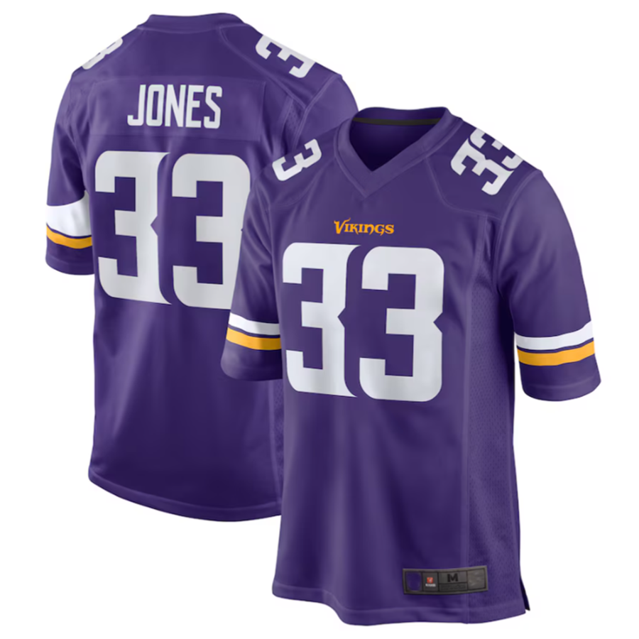 Punc MN.Vikings #33 Aaron Jones Purple Game Player Jersey Stitched American Stitched Jerseys